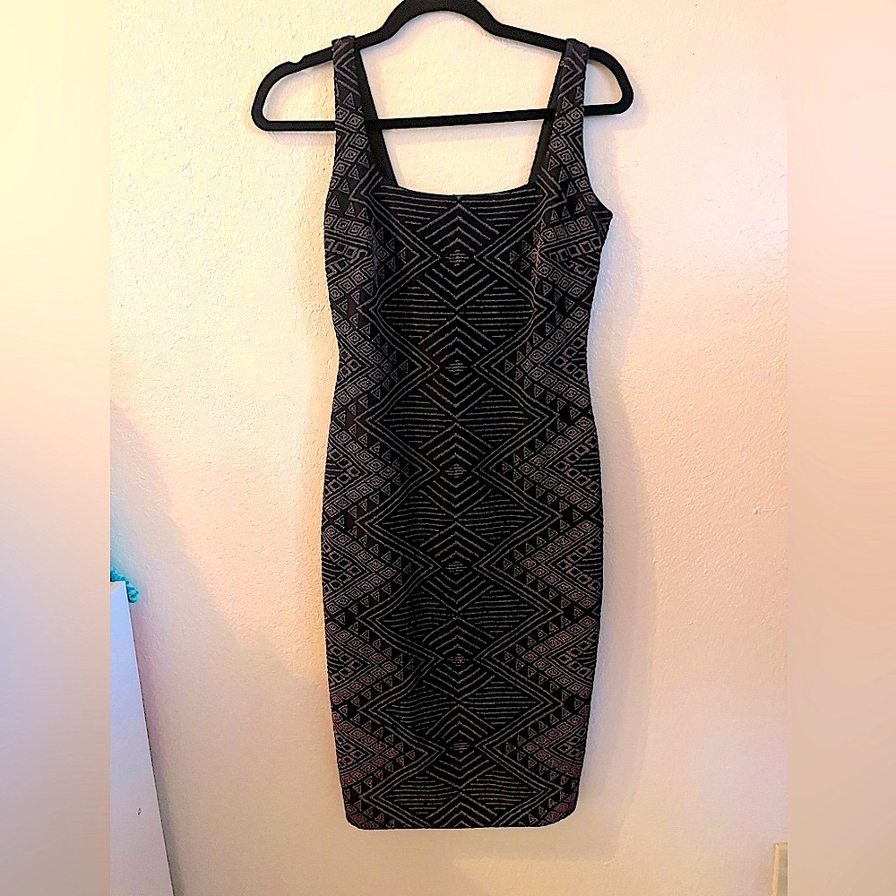 Nicole Miller purple & black beaded dress